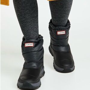Hunter Black Puffer Women's Winter Boots